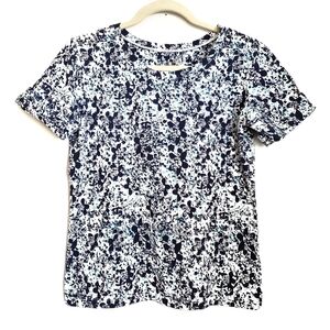 Allyson Whitmore Top Petite Sm Floral Short Sleeve